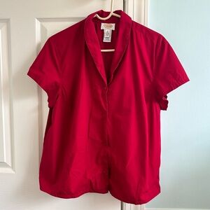 XL Talbots Short Sleeve Button Top